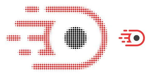 Speed Core Halftone Dotted Icon Illustrazione stock
