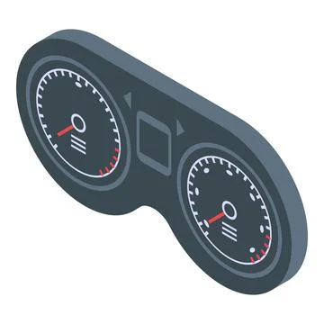 Speed dashboard icon, isometric style 스톡 일러스트