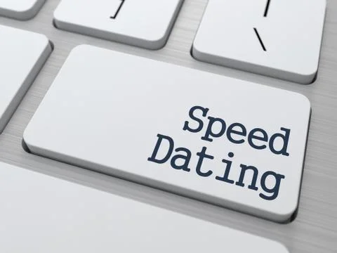 Speed Dating Button on Computer Keyboard. Stock Illustration