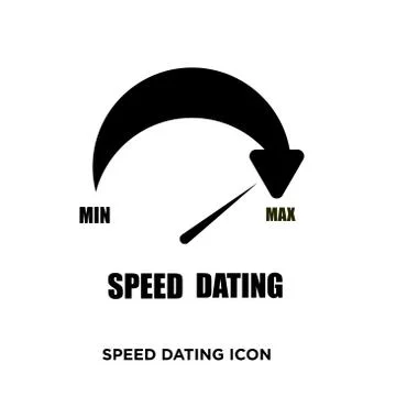 Speed dating icon,flat vector sign isolated on white background. Simple vecto Stock Illustration