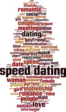 Speed dating word cloud Stock Illustration