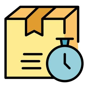 Speed delivery box icon vector flat 스톡 일러스트