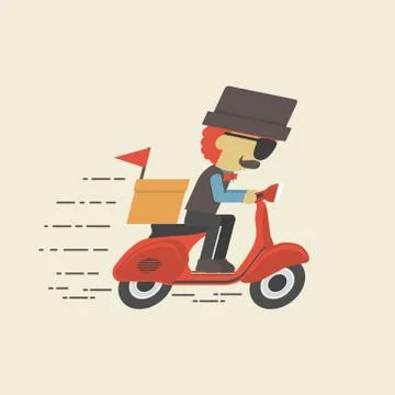 Speed delivery Stock Illustration