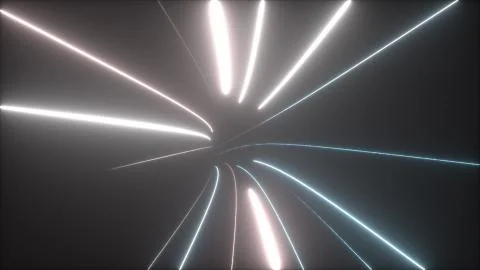 Speed of digital lights tunnel, computer generated. 3d rendering of abstract 스톡 일러스트