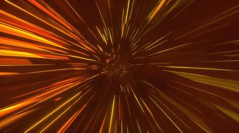 Speed of digital lights tunnel, computer generated. 3d rendering of abstract Stock Illustration