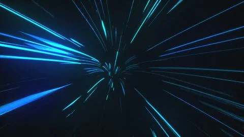Speed of digital lights tunnel Illustrazione stock