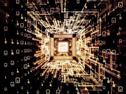 Speed of Digital Processor イラスト素材