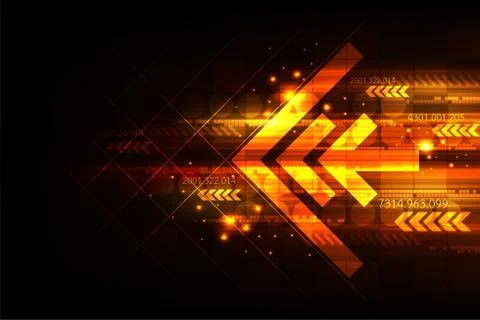 Speed of digital into the world of the future. Stockillustratie