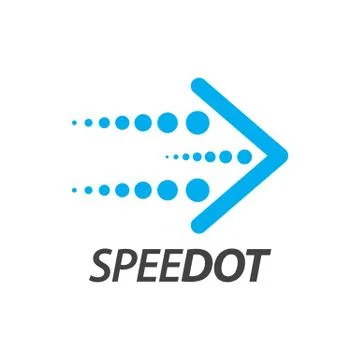Speed dot arrow logo concept design. Symbol graphic template element Stock Illustration