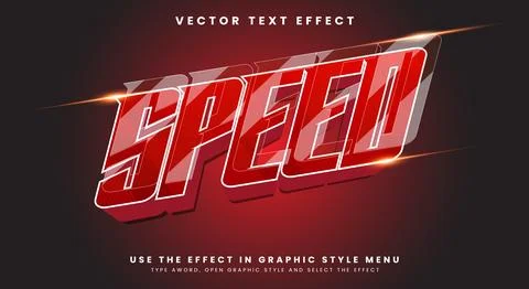Speed editable text effect Template Stock Illustration