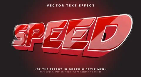 Speed editable text effect Template Stock Illustration