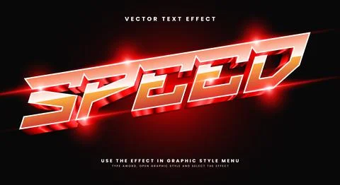 Speed editable text effect Template Stock Illustration