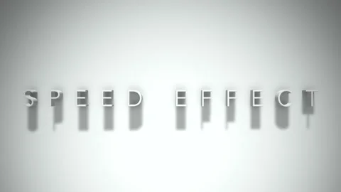 Speed effect 3D title animation white text on a white background Stock Footage 299822750