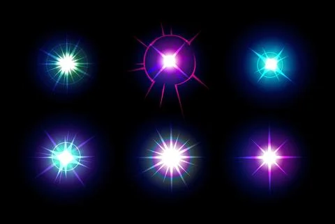Speed effect. Light flash. Space stars. Galaxy glitter. Laser lighting. Shiny Stock Illustration