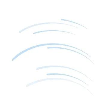 Speed effect line. Bend. Stock Illustration