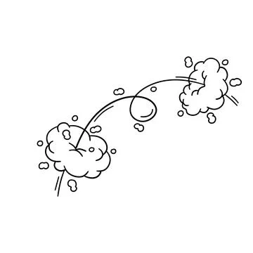 Speed effect. Movement, jump and cloud. Air and steam. Stock Illustration