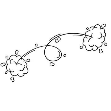 Speed effect. Movement, jump and cloud. Air and steam. Stock Illustration