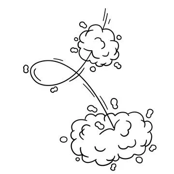 Speed effect. Movement, jump and cloud. Air and steam Stock Illustration