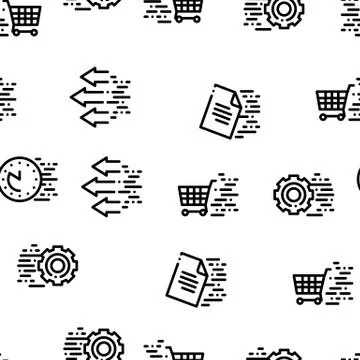 Speed Fast Motion Seamless Pattern Vector Stock Illustration