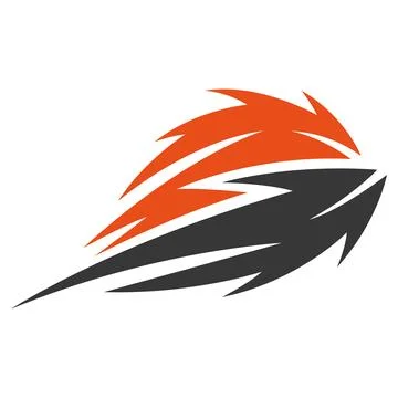 Speed Flame Wing Fast Motion Energy Logo Stock Illustration