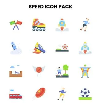 Speed Flat UI Icons Pack イラスト素材