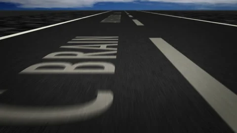 Speed flight Artificial intelligence text on road loop Stock Footage 151590703