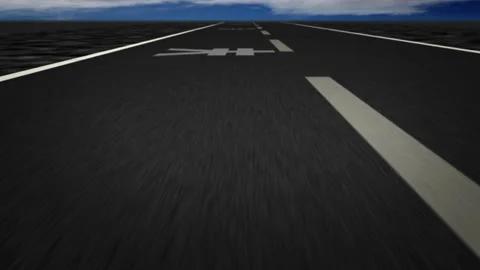 Speed flight Currency text on road loop Stock Footage 153921818