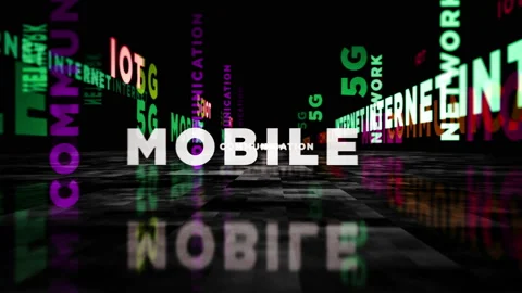 Speed flight over 5g text loop abstract concept Stock Footage 154643656