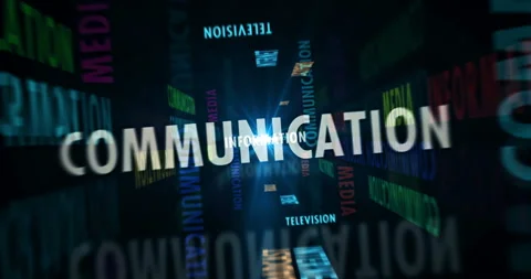Speed flight over communication text loop abstract concept Stock Footage 152765596
