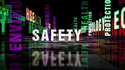Speed flight over HSE text loop abstract concept Video stock 151889316