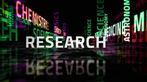 Speed flight over Science text loop abstract concept Stock Footage 156757156