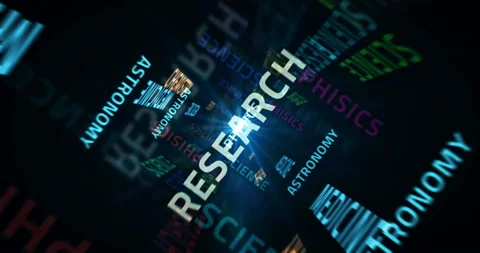 Speed flight over Science text loop abstract concept Stock Footage 156757355
