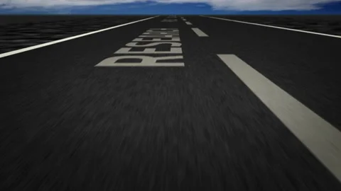 Speed flight Science text on road loop Stock Footage 156757730