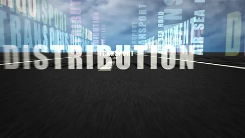 Speed flight Transport text on road loop 動画素材 154374841