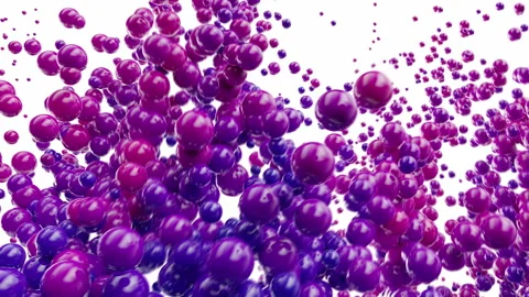 Speed flow of movement colorful bubbles flying up isolated on white background Stock Footage 137905759