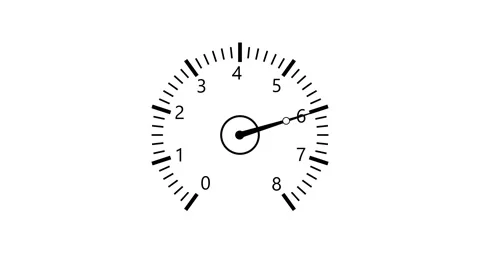 Speed Gauge Animation with Moving Needle Stock Footage 311718985