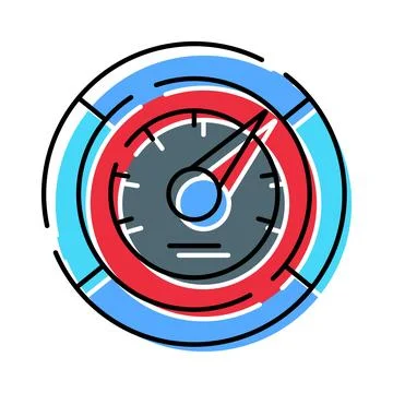 Speed gauge vector illustration indicating fast velocity performance Illustrazione stock
