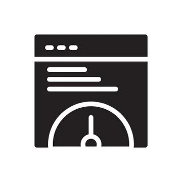 Speed glyph flat icon Stock Illustration