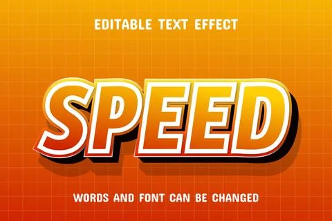 Speed gradient text effect Stock Illustration