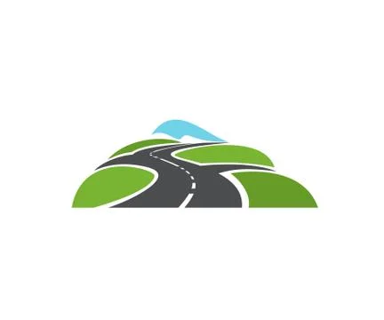 Speed highway, roads intersection vector icon Stock Illustration