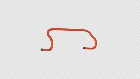 Speed Hurdle Rotating on a Transparent Background. Seamless Loop. 4K Stock Footage 311563301