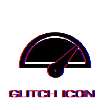 Speed icon flat Stock Illustration