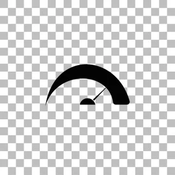 Speed icon flat 库存插图