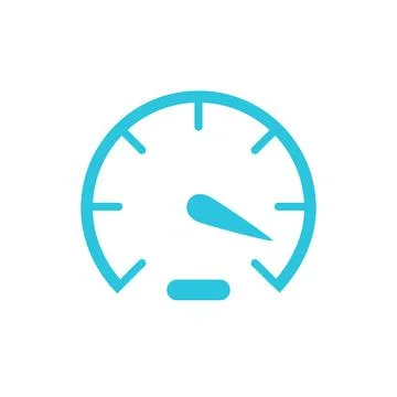 Speed icon. Isolated on white background. From blue icon set. Stock Illustration