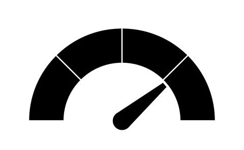 Speed indicator sign. Speedometer and dashboard. Measurement and control Stock Illustration