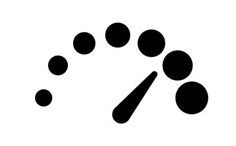 Speed indicator sign. Speedometer and dashboard. Measurement and control. UI and イラスト素材