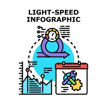 Speed infographic showing business development process Stock Illustration