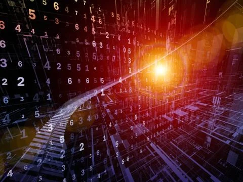 Speed of Information Stream Stock Illustration