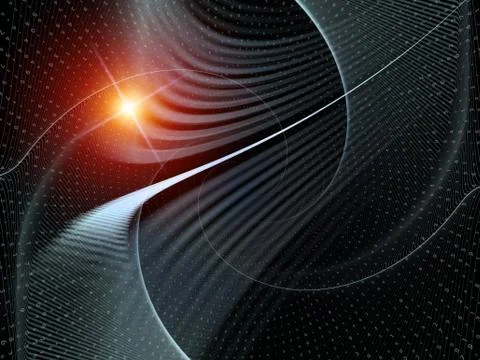 Speed of Information Stream Stock Illustration