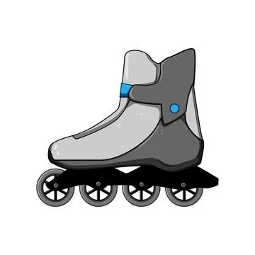 Speed inline skates cartoon vector illustration Stock Illustration